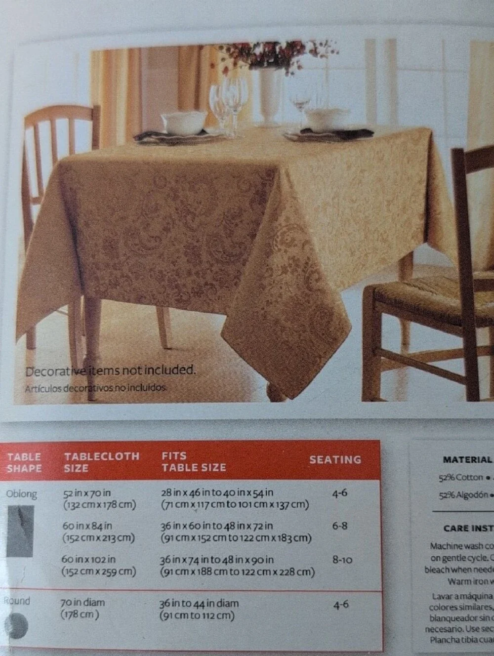 Better Homes And Gardens Gold Paisley Jacquard Tablecloth